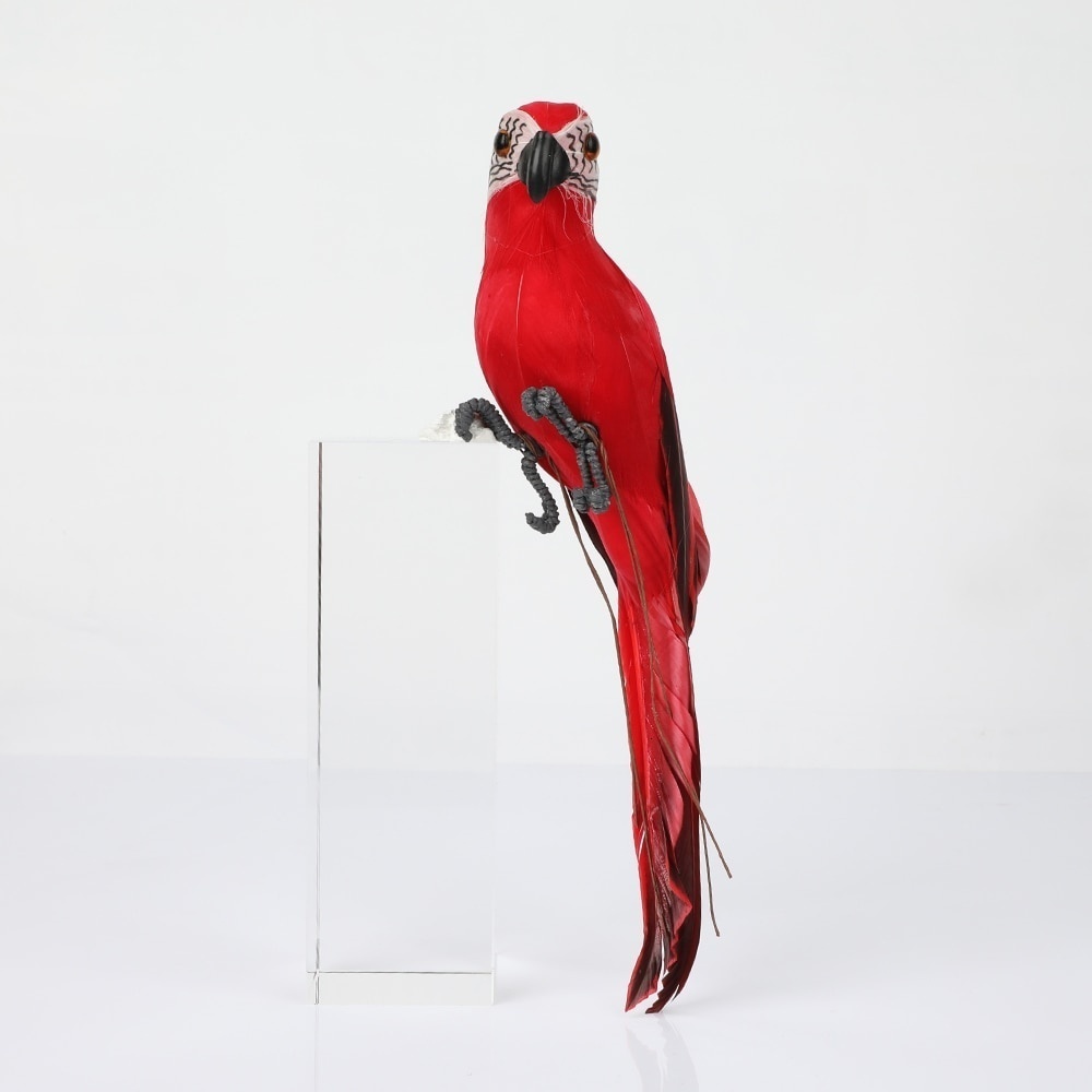 25/35cm Creative Handmade Simulation Parrot Animal Bird Garden Props Decoration Miniature Feather Lawn Doll Ornaments