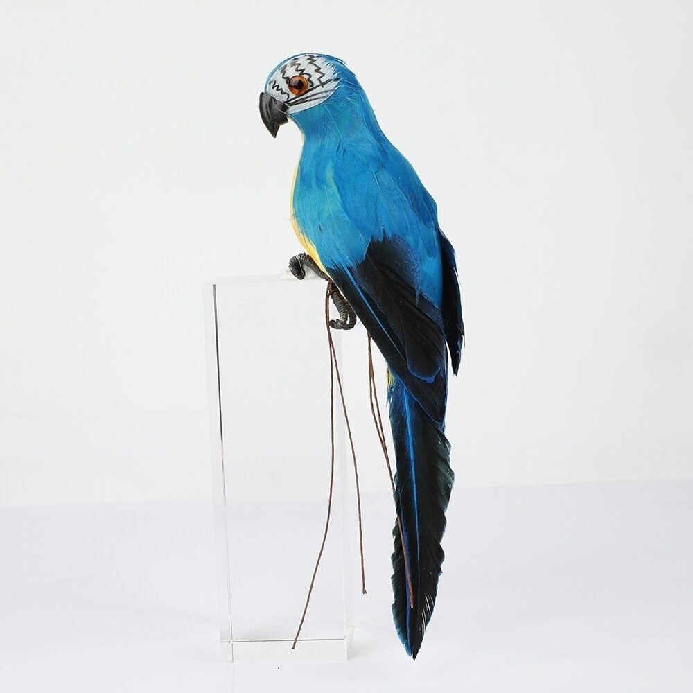 25/35cm Creative Handmade Simulation Parrot Animal Bird Garden Props Decoration Miniature Feather Lawn Doll Ornaments