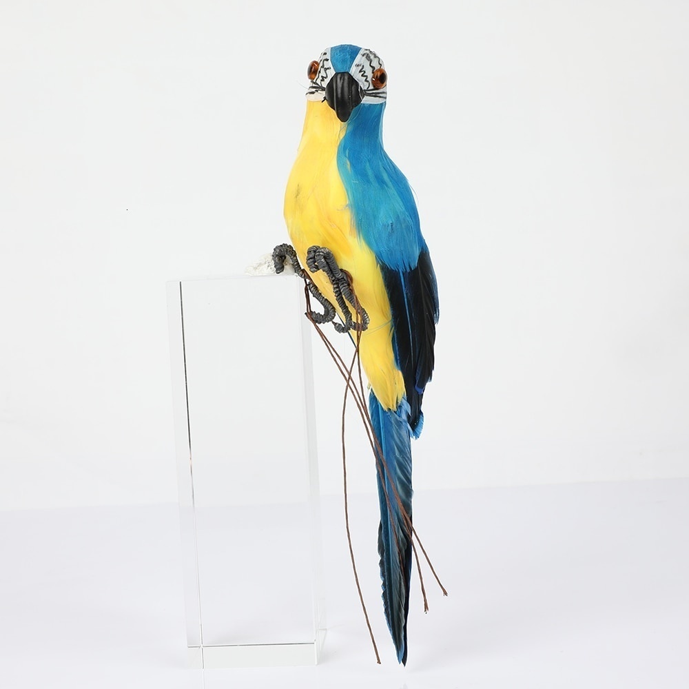 25/35cm Creative Handmade Simulation Parrot Animal Bird Garden Props Decoration Miniature Feather Lawn Doll Ornaments