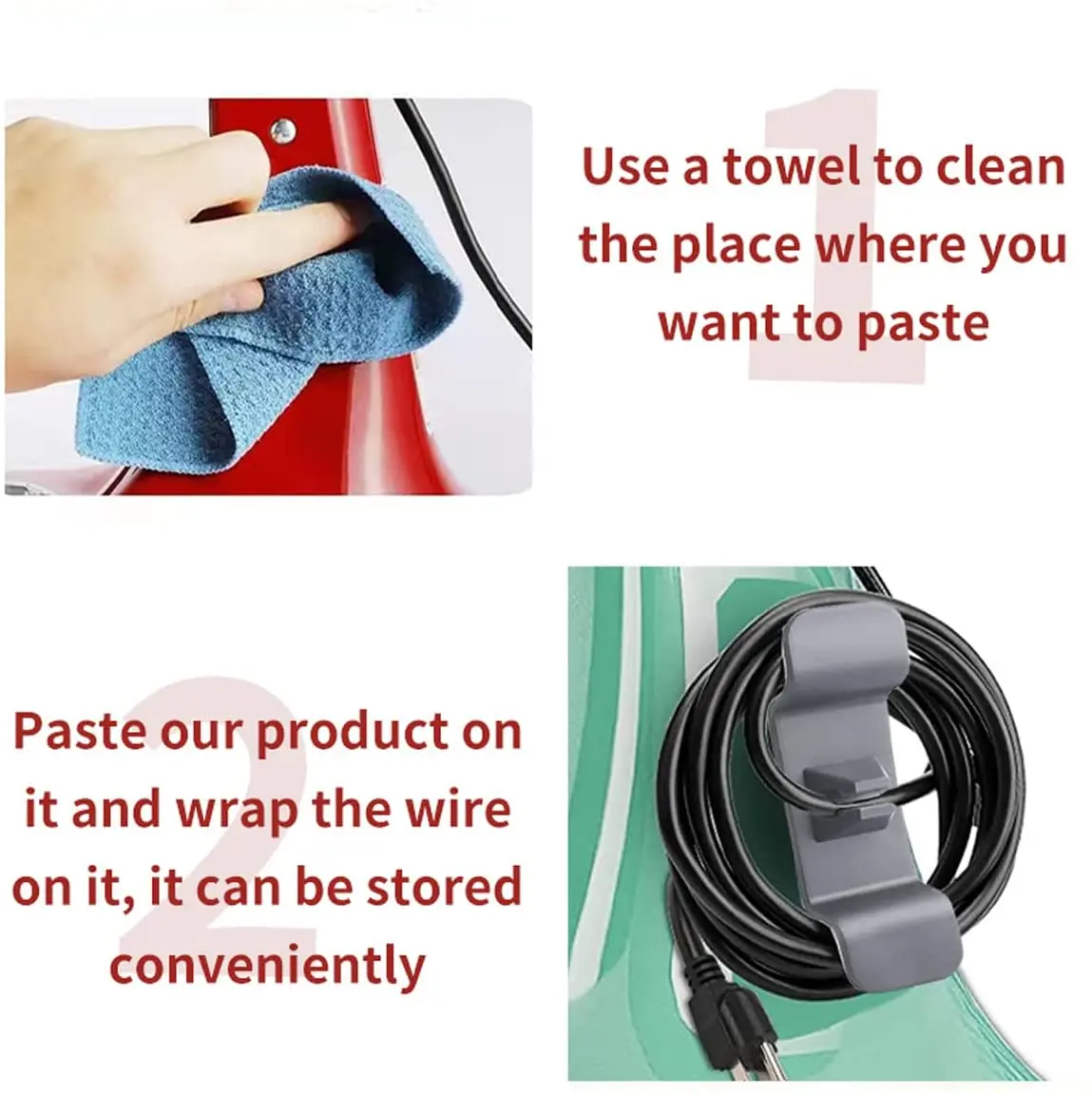 Cord Wrapper Cable Holder Clip Clamp Cord Organizer Cables Storage For Kitchen Appliances Mixer Blender Coffee Maker Air Fryer