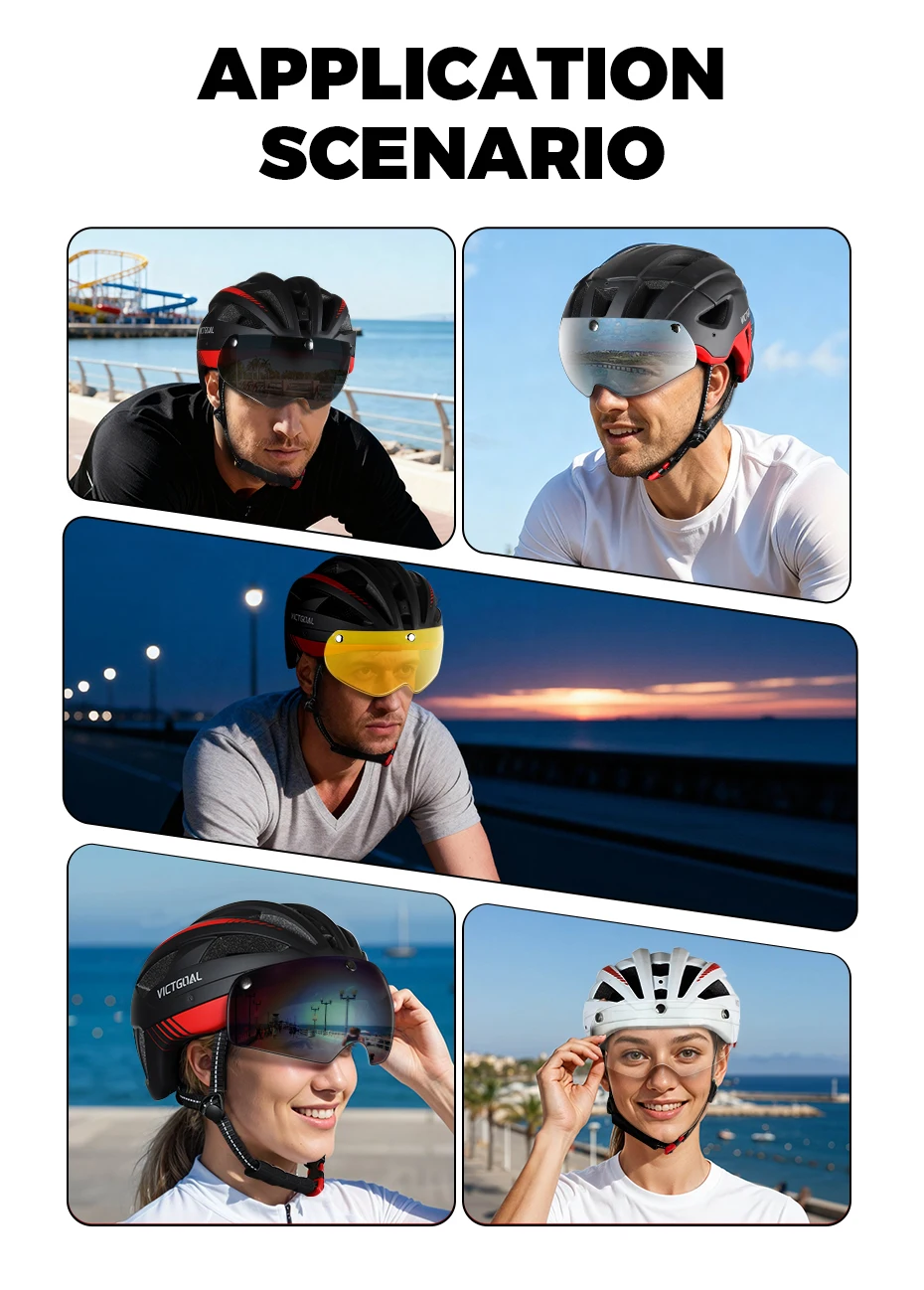 VICTGOAL Cycling Helmet Photochromic Lens Magnetic Lenses Bicycle Eye Polarized Goggles Sports Glasses MTB Road Bike Accessories