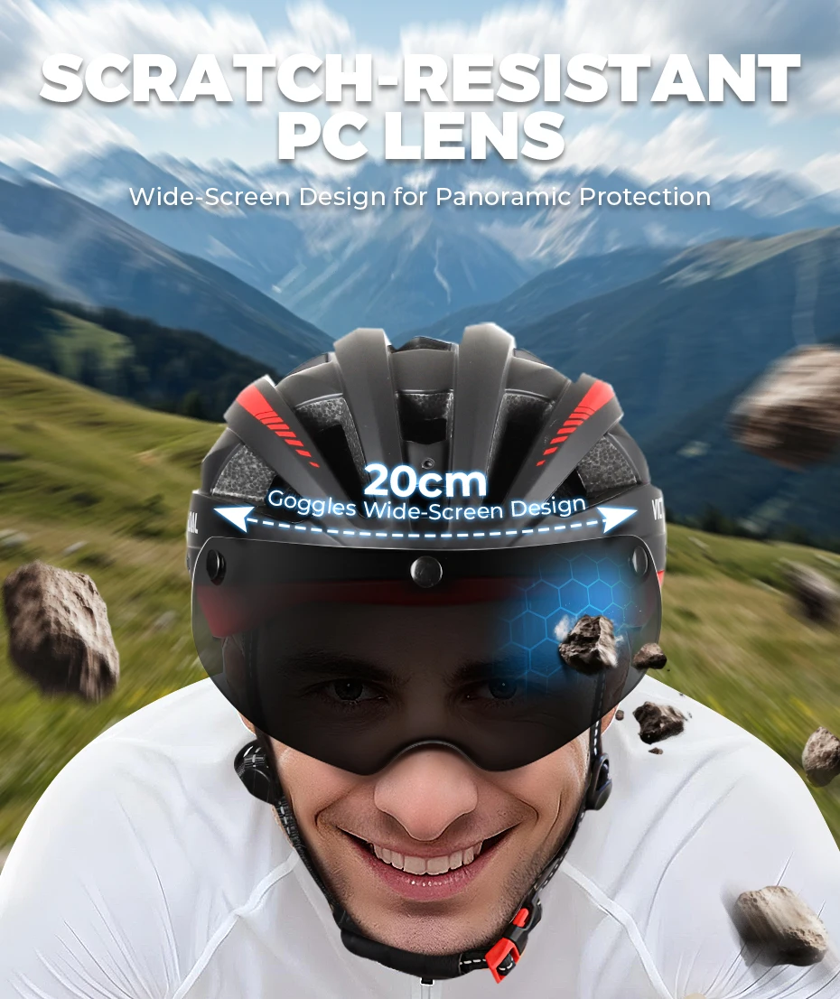 VICTGOAL Cycling Helmet Photochromic Lens Magnetic Lenses Bicycle Eye Polarized Goggles Sports Glasses MTB Road Bike Accessories