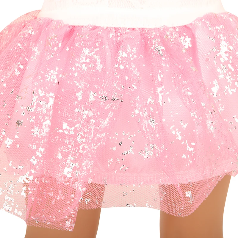Sequins Dress Doll Clothes For 17 Inch&43cm Baby New Born Doll Brilliant Party Reunion Doll Skirt For American 18 Inch Doll DIY
