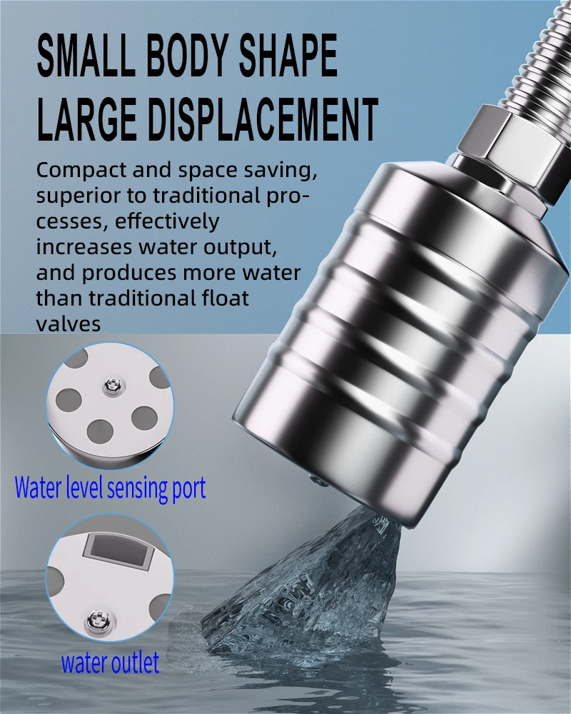 Float Valve for Toilet Tank Water Level Control Universal Flush Valve with Ballast Compensating Structure