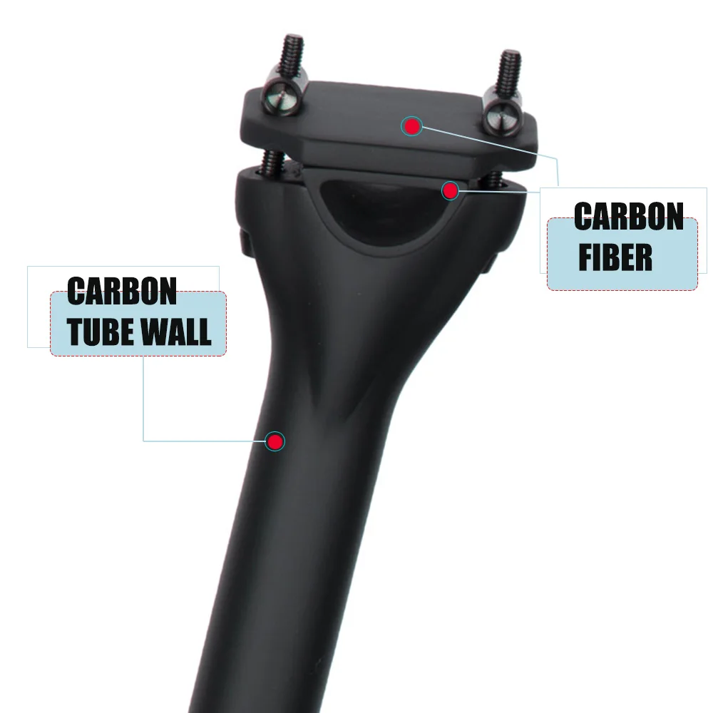 ELITAONE Fiber Carbon Bicycle Seatpost MTB/Road Bike Seat Post UD Matt 27.2/30.9/31.6mm Bicycle Parts