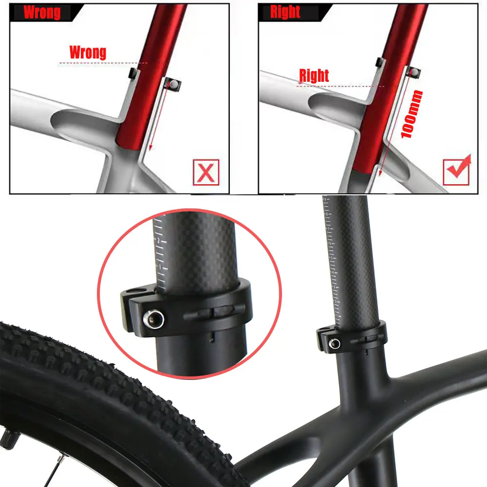 ELITAONE Fiber Carbon Bicycle Seatpost MTB/Road Bike Seat Post UD Matt 27.2/30.9/31.6mm Bicycle Parts