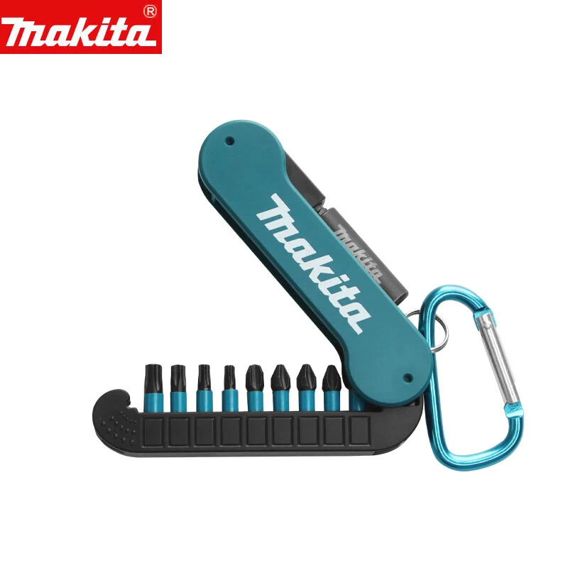 Makita E-15849 25mm Impact Black Screwdriver Bit Set 10Pcs Electric Driver Drill Bits Sleeve Keychain Power Tools Accessories