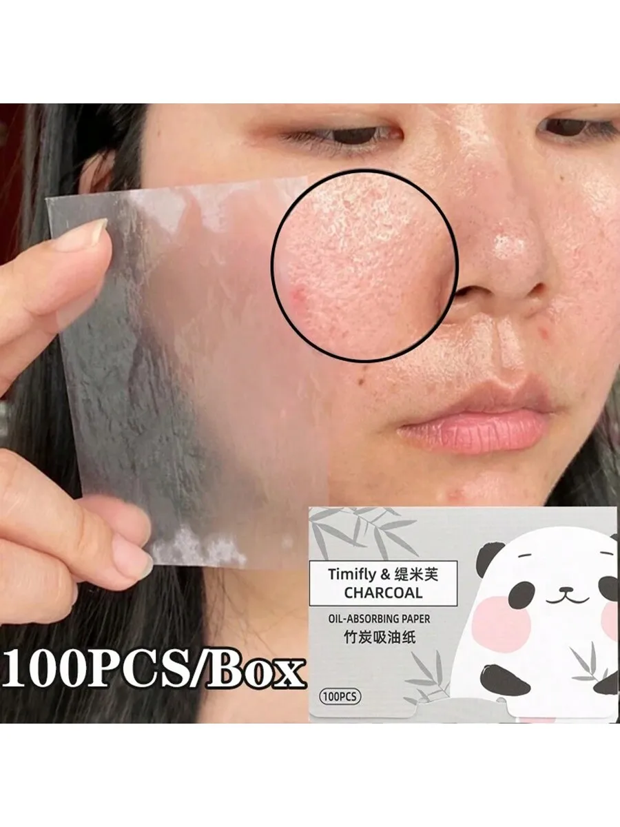 100Pcs/box Face Cleanser Oil Control Oil Absorbing Paper For Facial Oil Absorbing Soft Paper Fragrance Portable Box Makeup Tools
