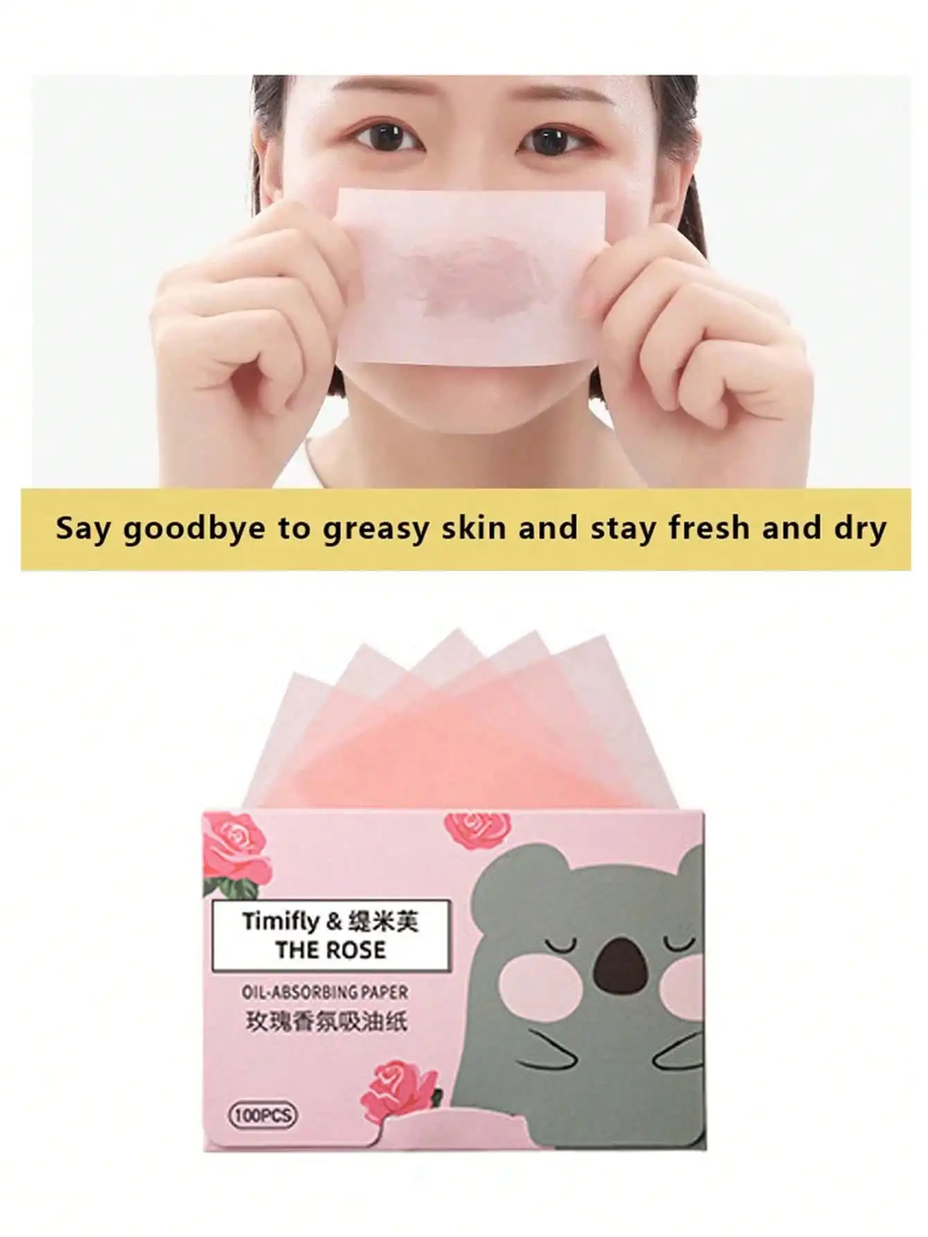 100Pcs/box Face Cleanser Oil Control Oil Absorbing Paper For Facial Oil Absorbing Soft Paper Fragrance Portable Box Makeup Tools