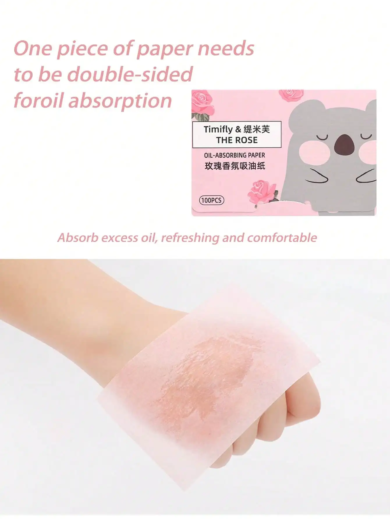 100Pcs/box Face Cleanser Oil Control Oil Absorbing Paper For Facial Oil Absorbing Soft Paper Fragrance Portable Box Makeup Tools