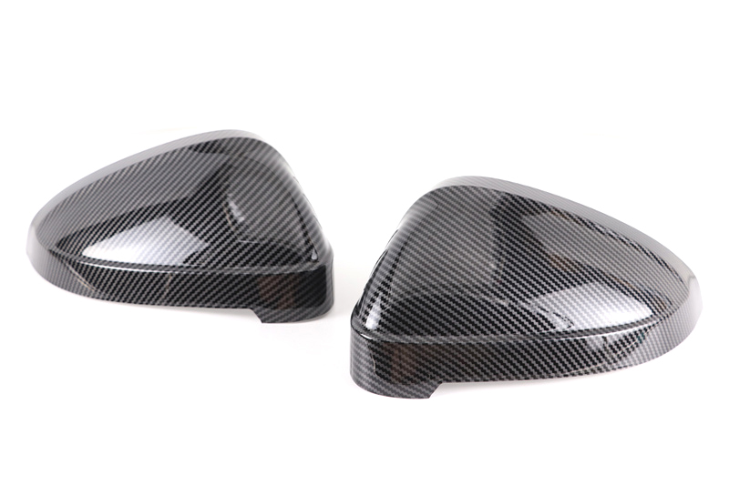 Premium Matte Silver Mirror Covers For Audi A4 B9 8W S4 RS4 A5 S5 RS5 2017-2023 Black Carbon Replacement side mirror housings