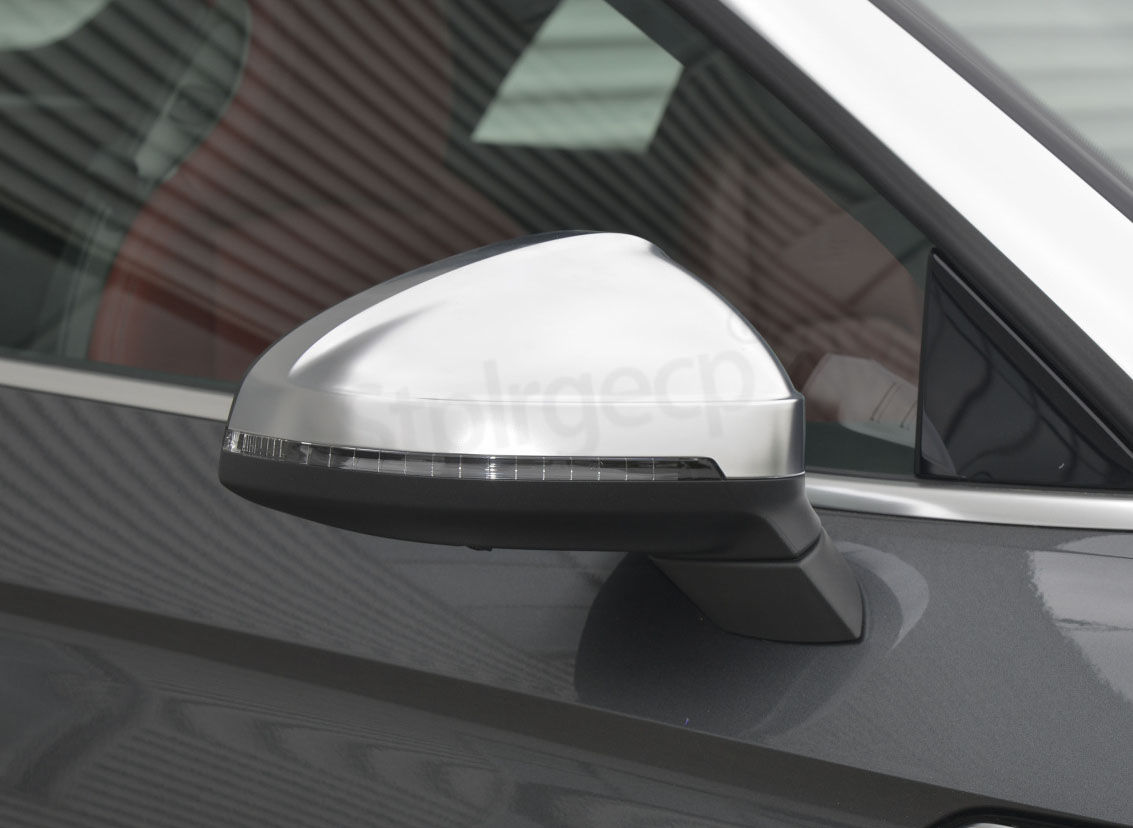 Premium Matte Silver Mirror Covers For Audi A4 B9 8W S4 RS4 A5 S5 RS5 2017-2023 Black Carbon Replacement side mirror housings
