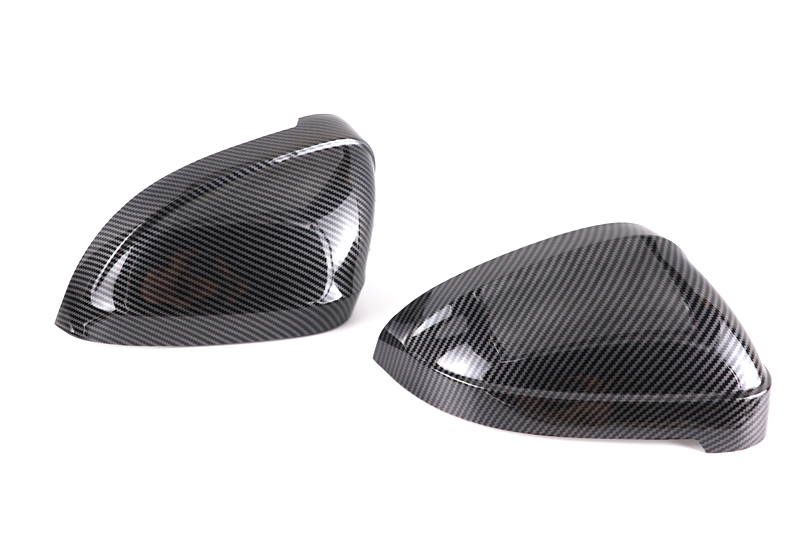 Premium Matte Silver Mirror Covers For Audi A4 B9 8W S4 RS4 A5 S5 RS5 2017-2023 Black Carbon Replacement side mirror housings