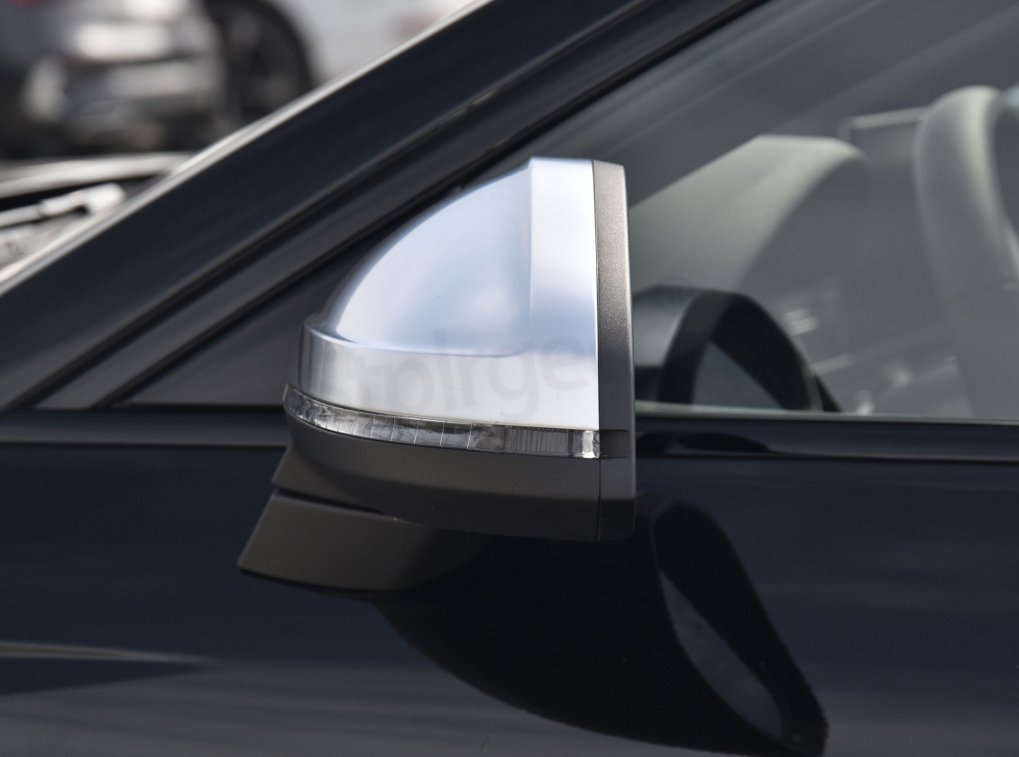 Premium Matte Silver Mirror Covers For Audi A4 B9 8W S4 RS4 A5 S5 RS5 2017-2023 Black Carbon Replacement side mirror housings