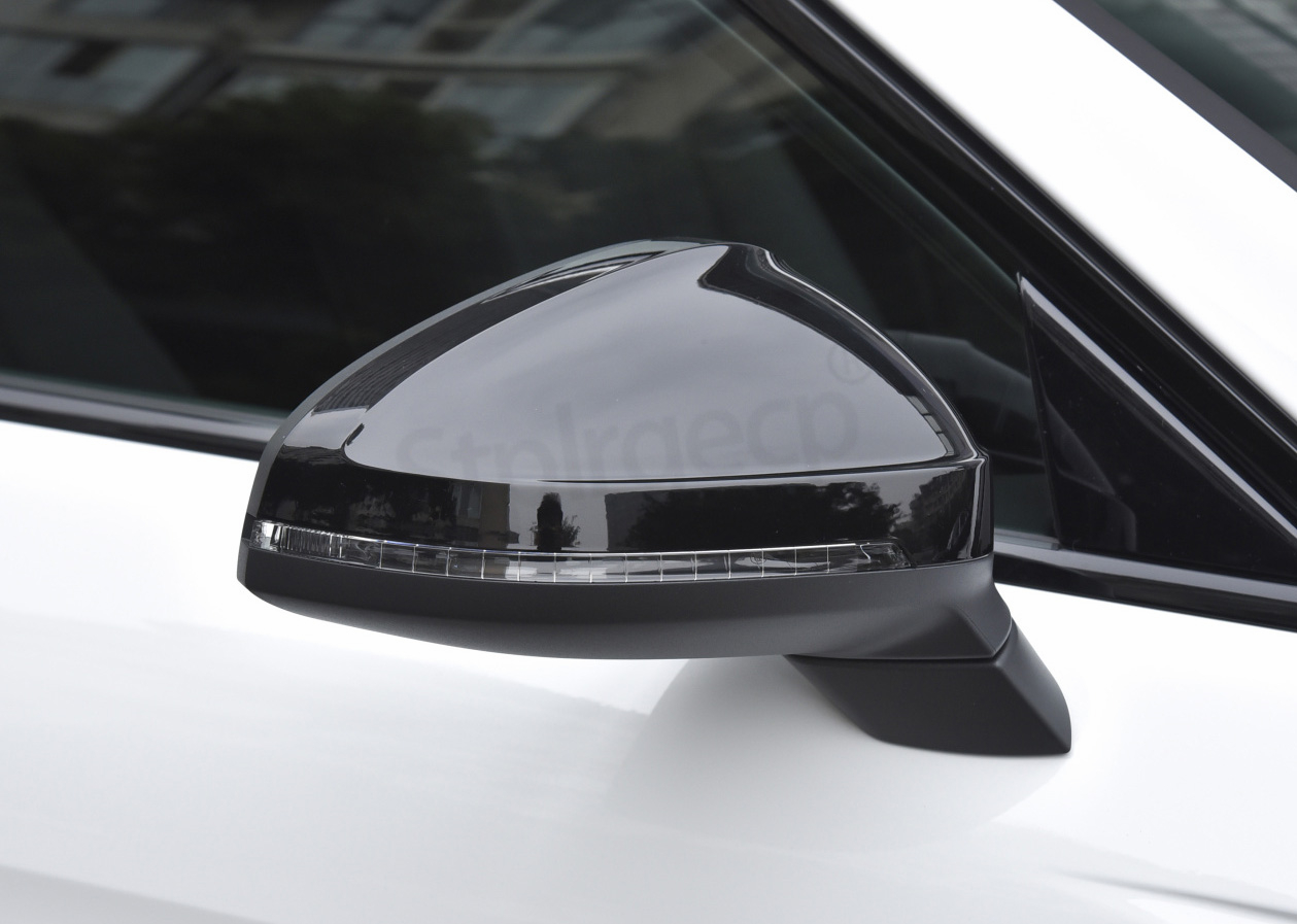 Premium Matte Silver Mirror Covers For Audi A4 B9 8W S4 RS4 A5 S5 RS5 2017-2023 Black Carbon Replacement side mirror housings