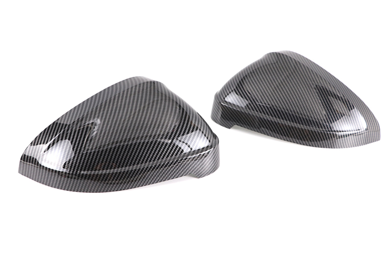 Premium Matte Silver Mirror Covers For Audi A4 B9 8W S4 RS4 A5 S5 RS5 2017-2023 Black Carbon Replacement side mirror housings