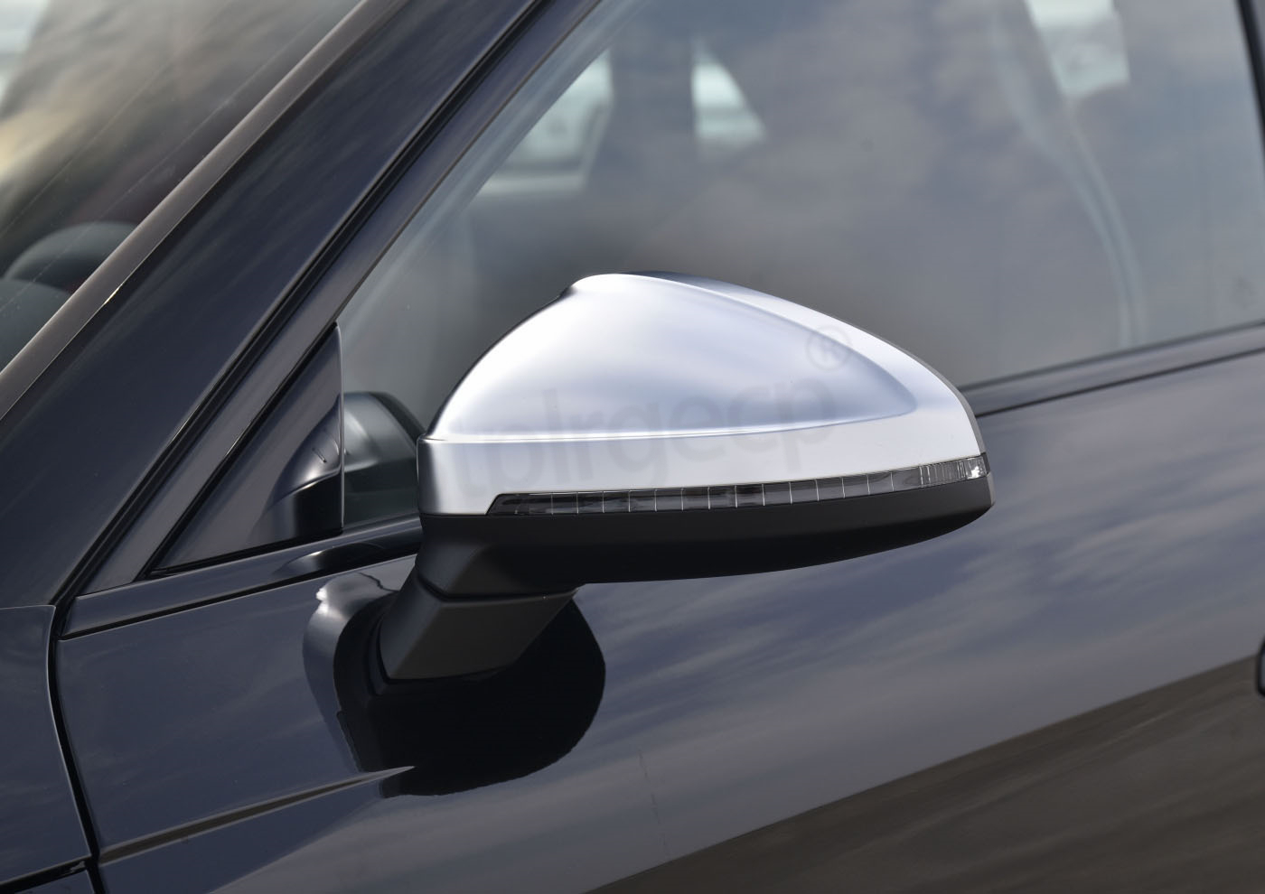 Premium Matte Silver Mirror Covers For Audi A4 B9 8W S4 RS4 A5 S5 RS5 2017-2023 Black Carbon Replacement side mirror housings