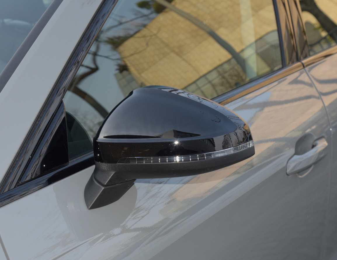 Premium Matte Silver Mirror Covers For Audi A4 B9 8W S4 RS4 A5 S5 RS5 2017-2023 Black Carbon Replacement side mirror housings