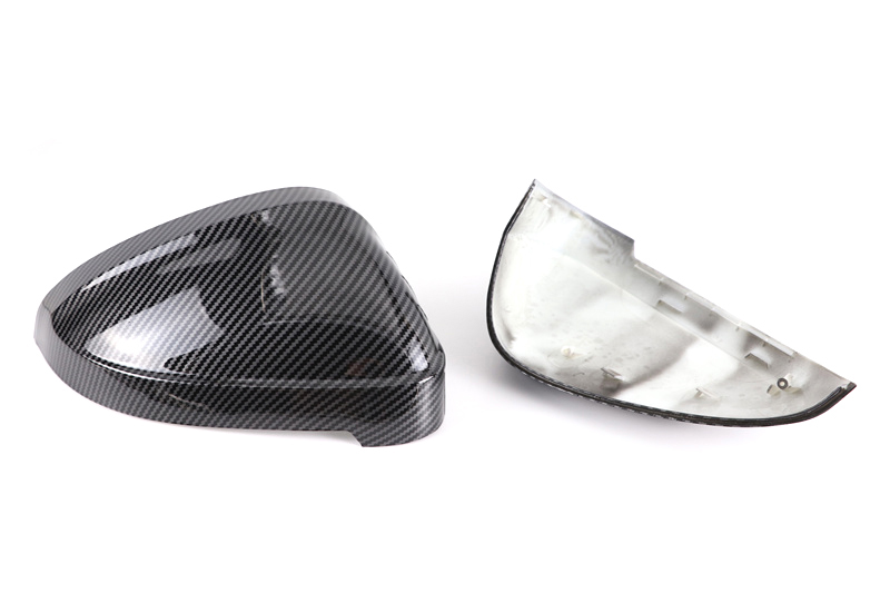 Premium Matte Silver Mirror Covers For Audi A4 B9 8W S4 RS4 A5 S5 RS5 2017-2023 Black Carbon Replacement side mirror housings