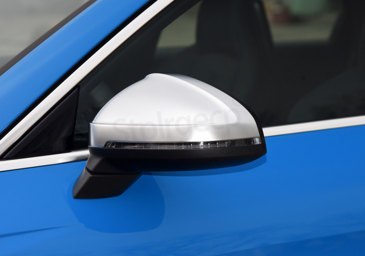 Premium Matte Silver Mirror Covers For Audi A4 B9 8W S4 RS4 A5 S5 RS5 2017-2023 Black Carbon Replacement side mirror housings