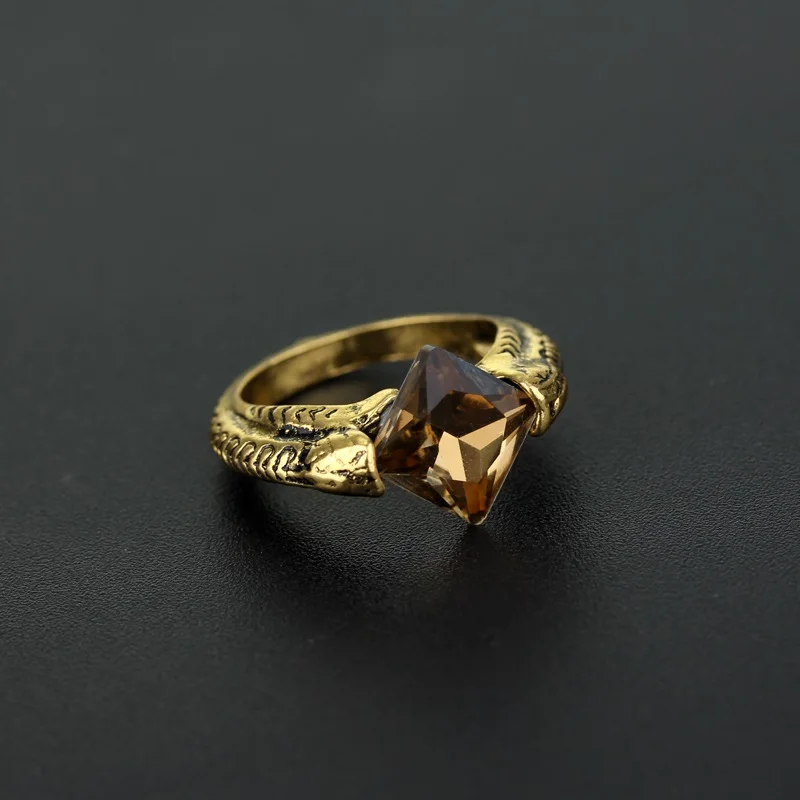 Vintage Voldemorts Horcrux Ring The Resurrection Stone Devil's Vintage Deathly Hallows Crystal Gifts