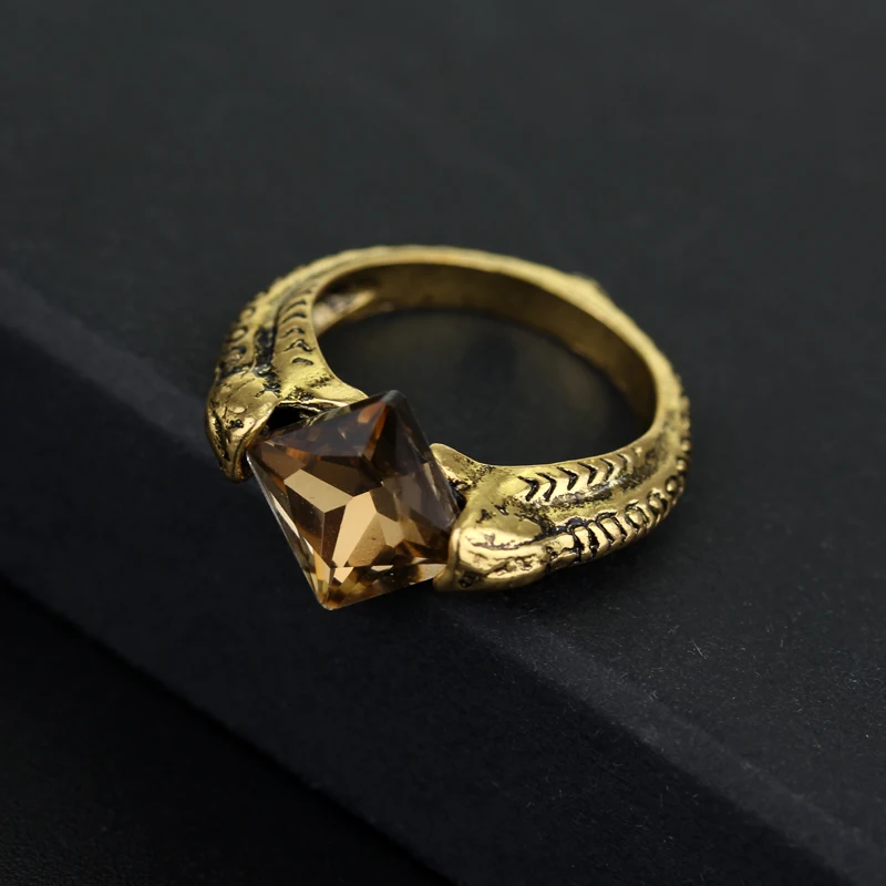 Vintage Voldemorts Horcrux Ring The Resurrection Stone Devil's Vintage Deathly Hallows Crystal Gifts