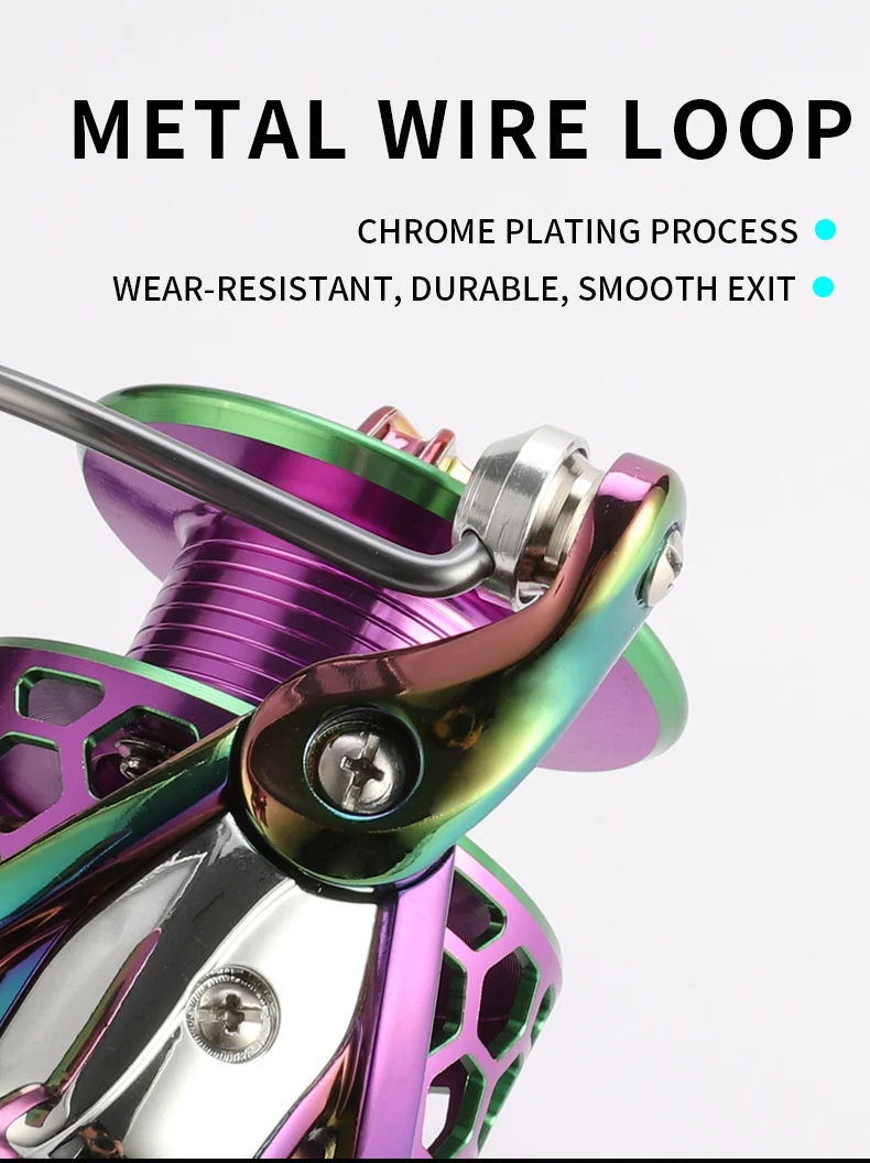 BILLINGS SK 1000-6000 Series, 5.0:1/4.7:1 Gear Ratio, 22LB Max Drag, CNC Metal Rocker,Spinning Fishing Reel,For Freshwater Saltw