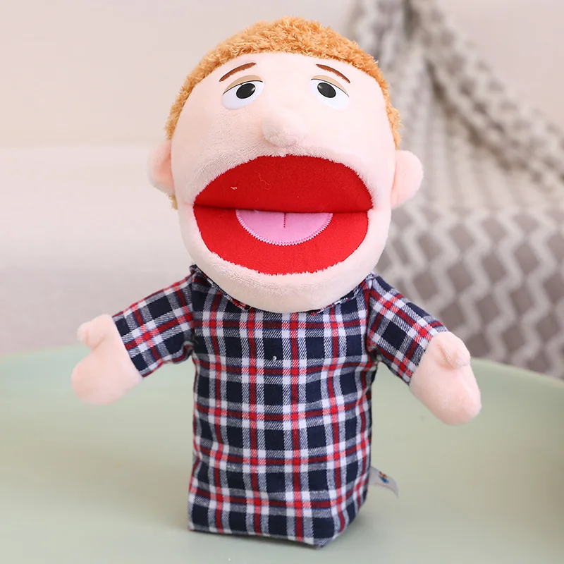 28-33cm Kids Plush Finger & Hand Puppet Popular Activity Boy Girl Role Play Bedtime Story Props Family Role Playing Toys Doll