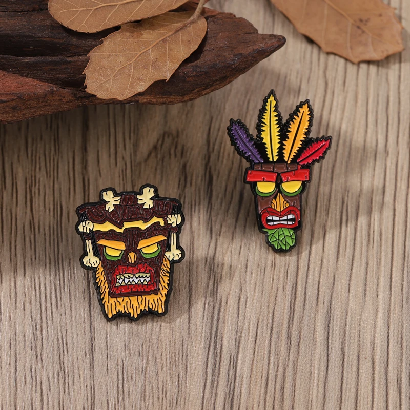 Anime Game Character Enamel Pin Badge Animal Wolf Brooch Punk Metal Classic Lapel Clothes Sweater Custom Kids Jewelry Gifts