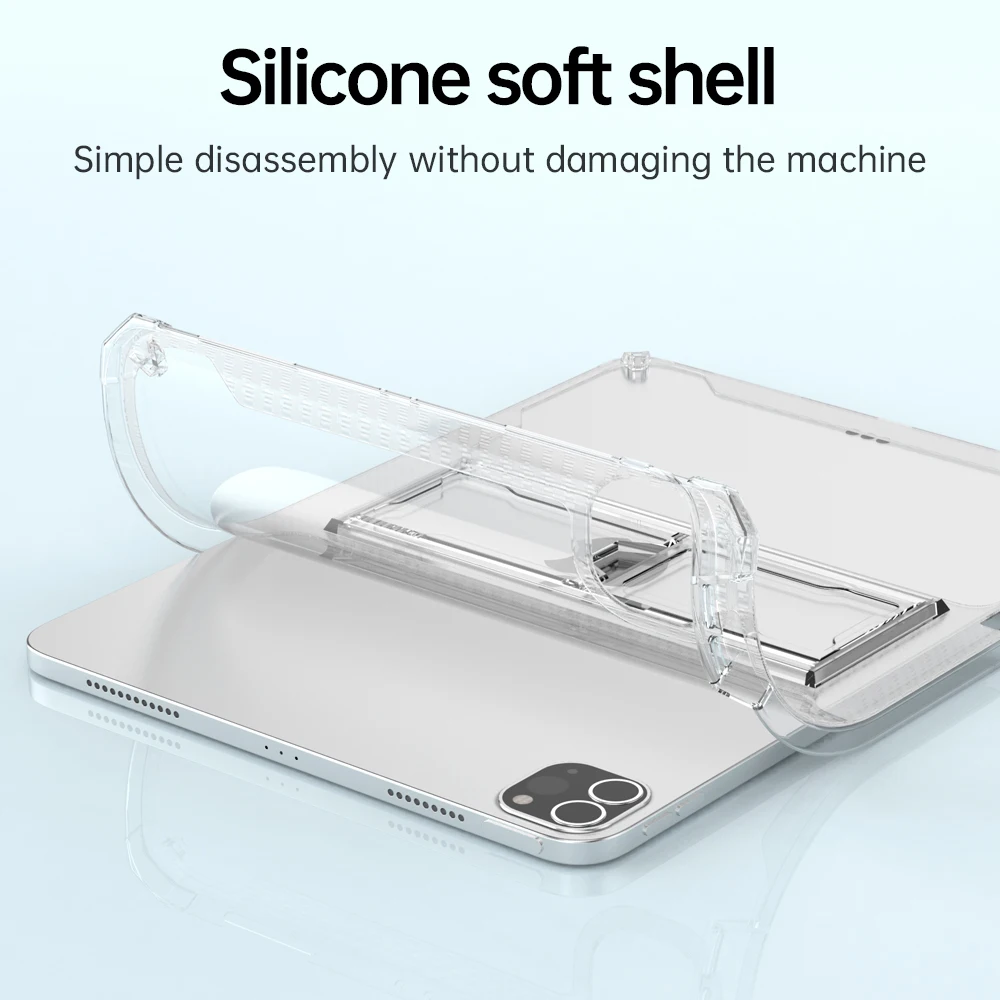 For iPad Case 2022 Pro 11 10th Generation 10.9 Air 5 4 10.2 7/9th 2021 Mini 6 10.5 2018 9.7 5th 6th 12 9 Transparent Cover Funda