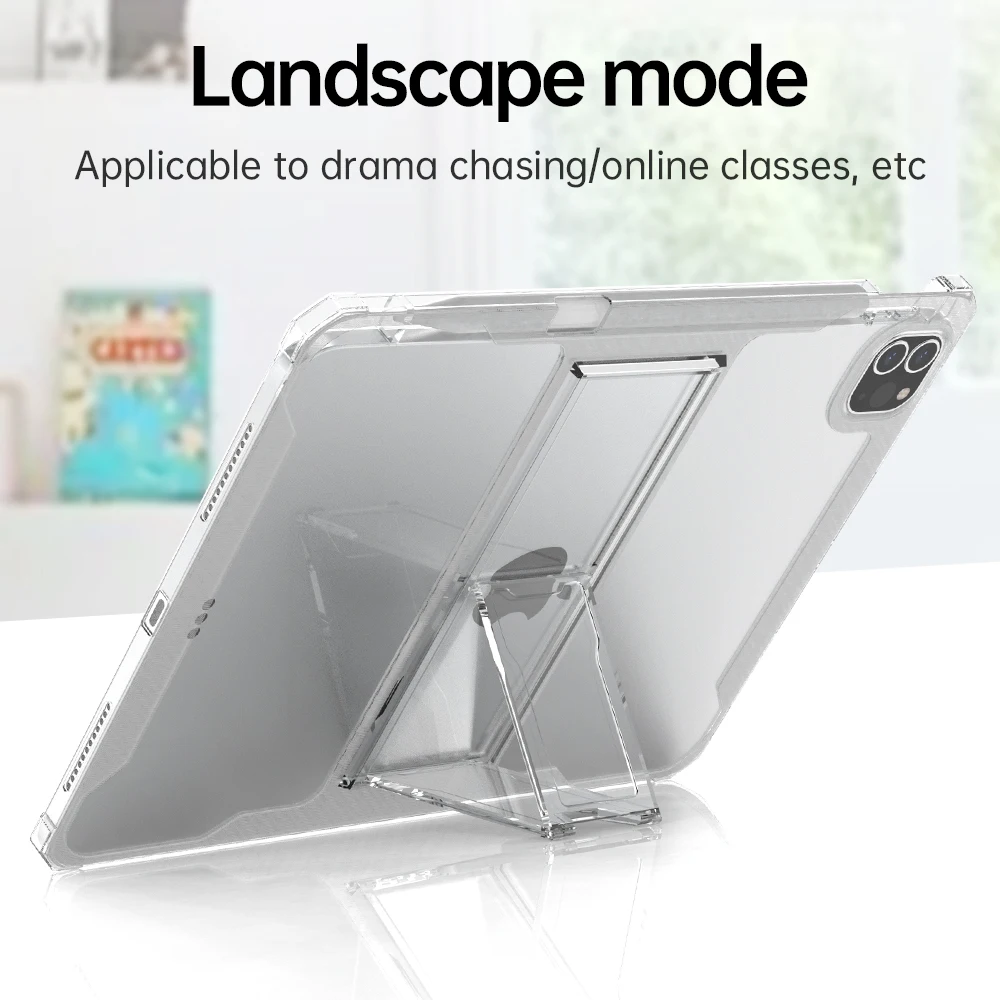 For iPad Case 2022 Pro 11 10th Generation 10.9 Air 5 4 10.2 7/9th 2021 Mini 6 10.5 2018 9.7 5th 6th 12 9 Transparent Cover Funda