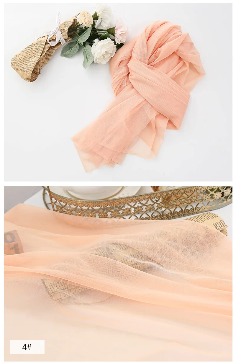 1/3/5 Meters Soft 4 Way Stretch Nude Power Mesh Fabric By The Meters For Clothes Sewing Backing Dress Bottoming Dance Tulle