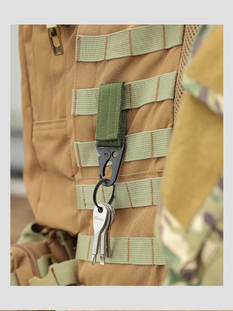 Carabiner High Strength Nylon Key Hook MOLLE Webbing Buckle Hanging System Belt Buckle Hanging Camping Hiking Accessories