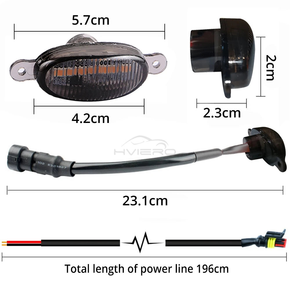 4X Car Grille Light Yellow Light Daytime Running Light LED Decorative Warning Light Pickup Truck Haze Light 12V Control Raptor