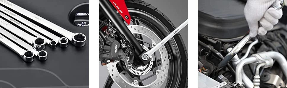 EZARC Extra Long Double Ring Box End Spanner Aviation Wrench Strong Power Less Effort Metric 8-10 9-11 12-13 14-15 16-17 18-19mm