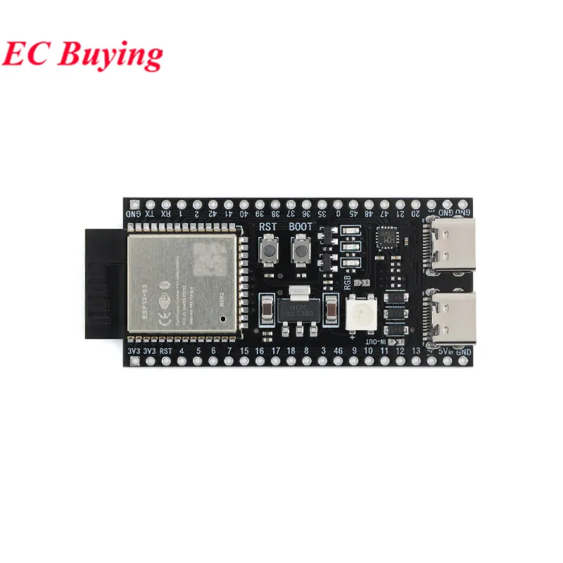 ESP32-S3 Development Boards with Expansion Adapter Kit 2.4G Wifi BT Module ESP32-S3-WROOM-1 N8R2/8 N16R8 44Pin Type-C ESP32S3
