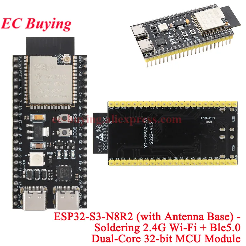 ESP32-S3 Development Boards with Expansion Adapter Kit 2.4G Wifi BT Module ESP32-S3-WROOM-1 N8R2/8 N16R8 44Pin Type-C ESP32S3