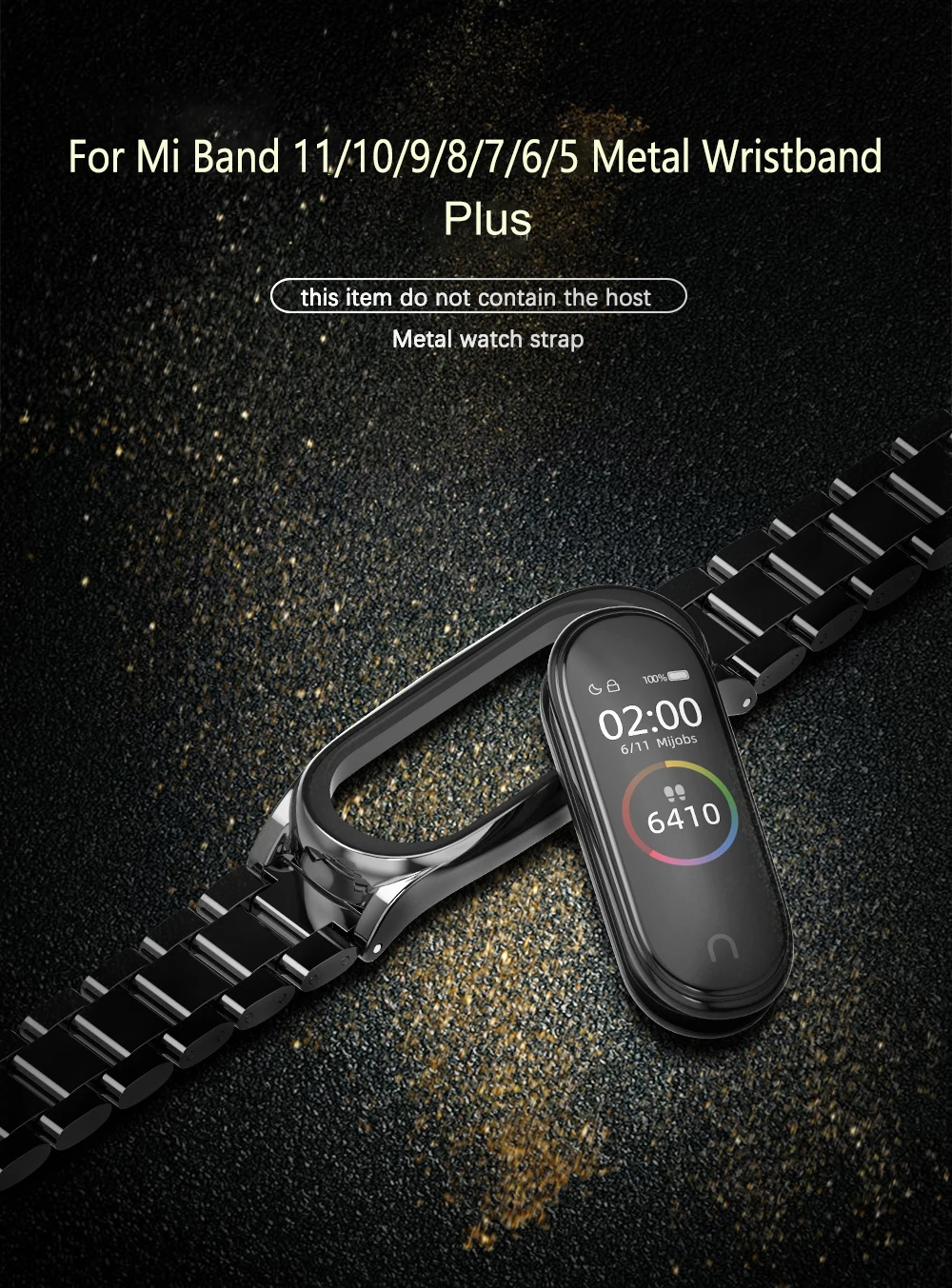 Metal Strap for Mi Band 11 10 9 8 7 6 5 Bracelet for Xiao mi Mi Band 10 Strap for Mi Band 9 Mi Band 8 Wristband Stainless Steel