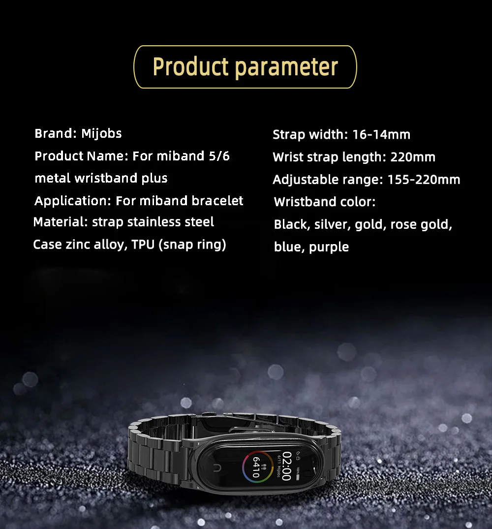 Metal Strap for Mi Band 11 10 9 8 7 6 5 Bracelet for Xiao mi Mi Band 10 Strap for Mi Band 9 Mi Band 8 Wristband Stainless Steel