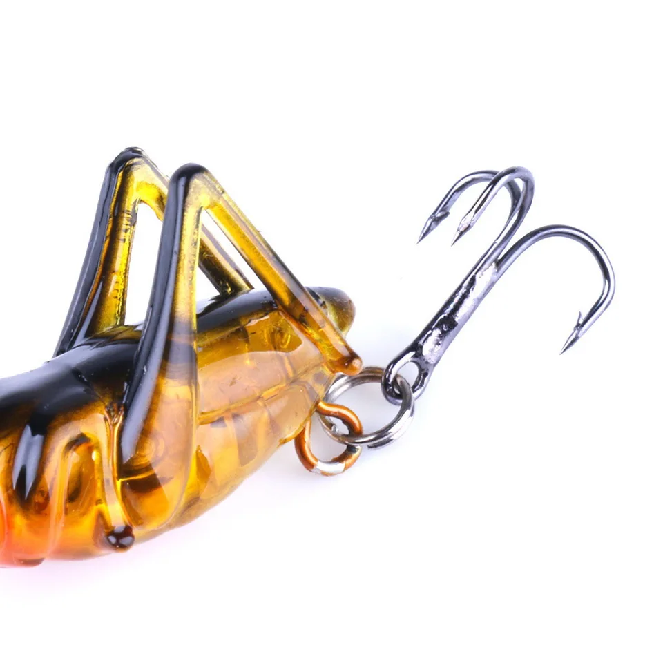 Fishing Lure 35mm 3g Grasshopper Insect Bait Flying Lure Hard Bait Realistic Artificial Bait Bass With 10 # Hooks Fishing Bait