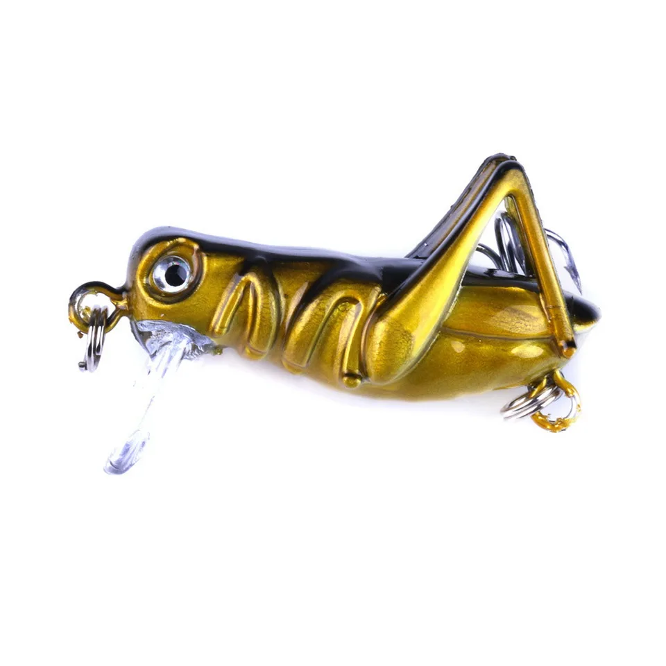 Fishing Lure 35mm 3g Grasshopper Insect Bait Flying Lure Hard Bait Realistic Artificial Bait Bass With 10 # Hooks Fishing Bait