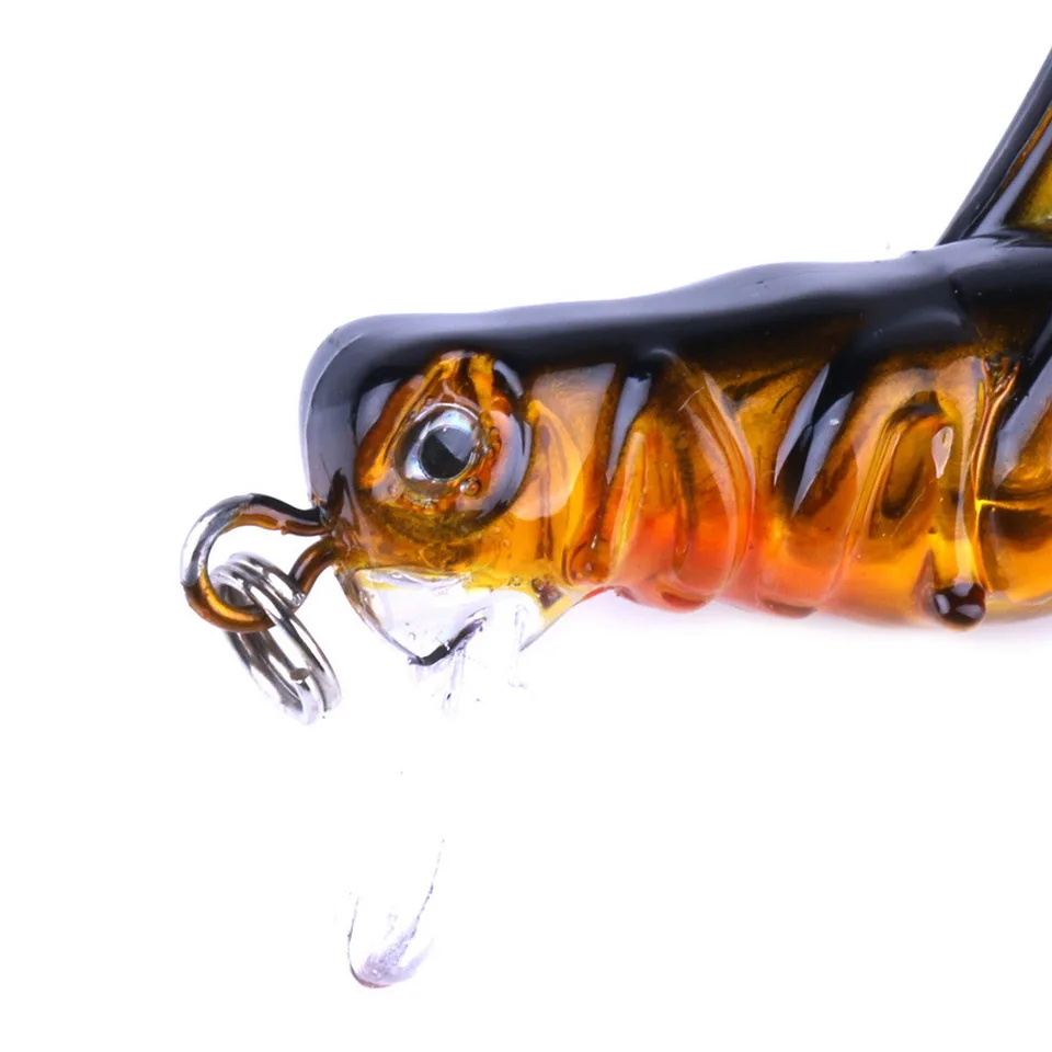 Fishing Lure 35mm 3g Grasshopper Insect Bait Flying Lure Hard Bait Realistic Artificial Bait Bass With 10 # Hooks Fishing Bait