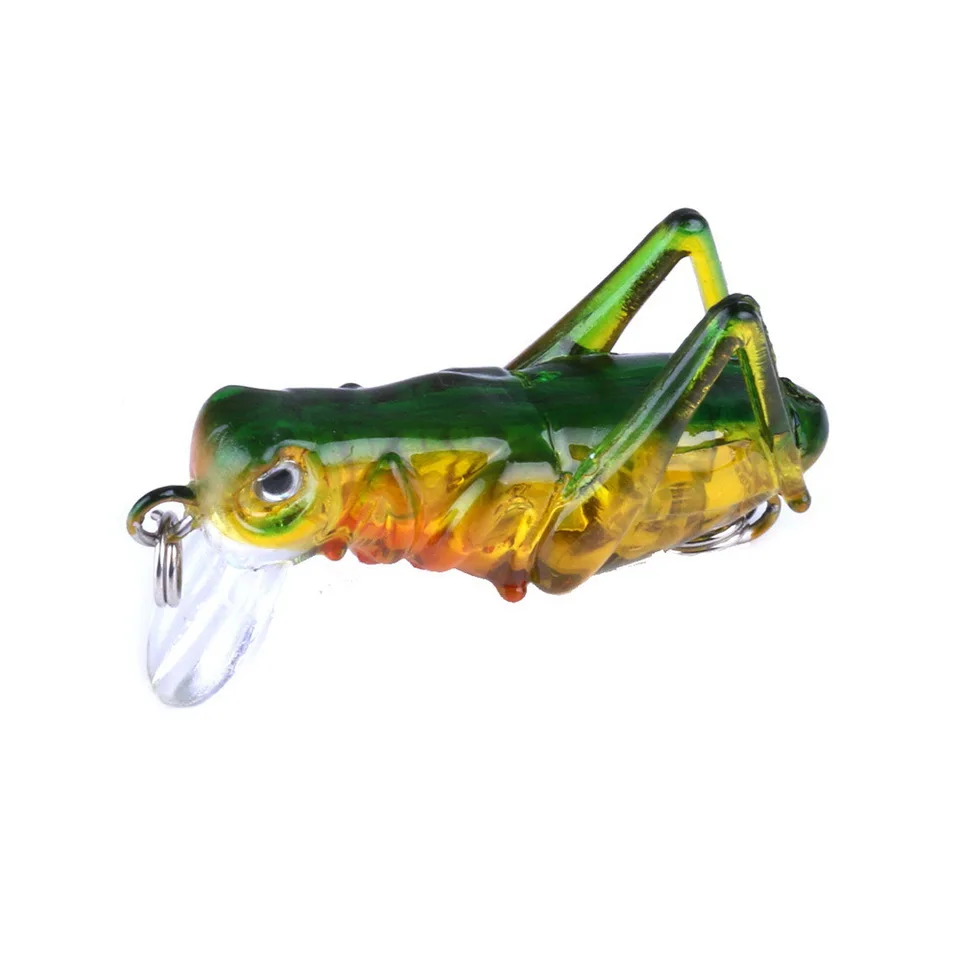 Fishing Lure 35mm 3g Grasshopper Insect Bait Flying Lure Hard Bait Realistic Artificial Bait Bass With 10 # Hooks Fishing Bait