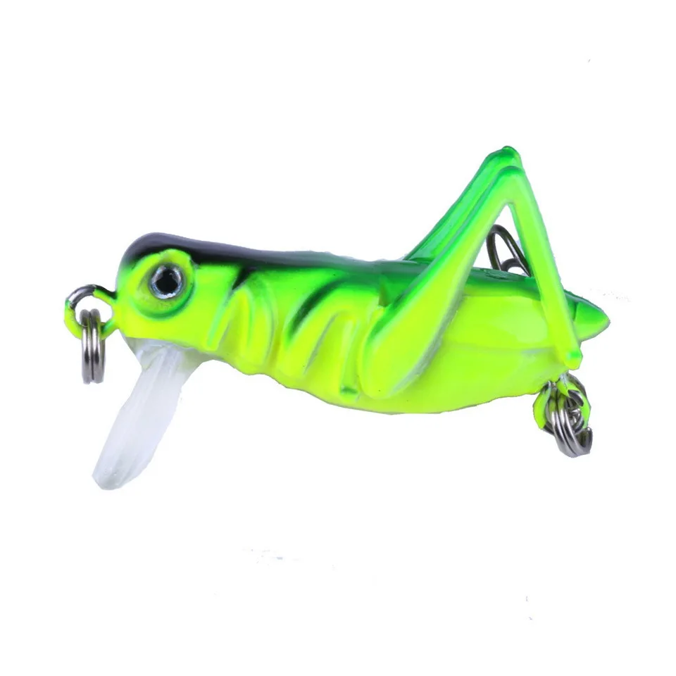 Fishing Lure 35mm 3g Grasshopper Insect Bait Flying Lure Hard Bait Realistic Artificial Bait Bass With 10 # Hooks Fishing Bait