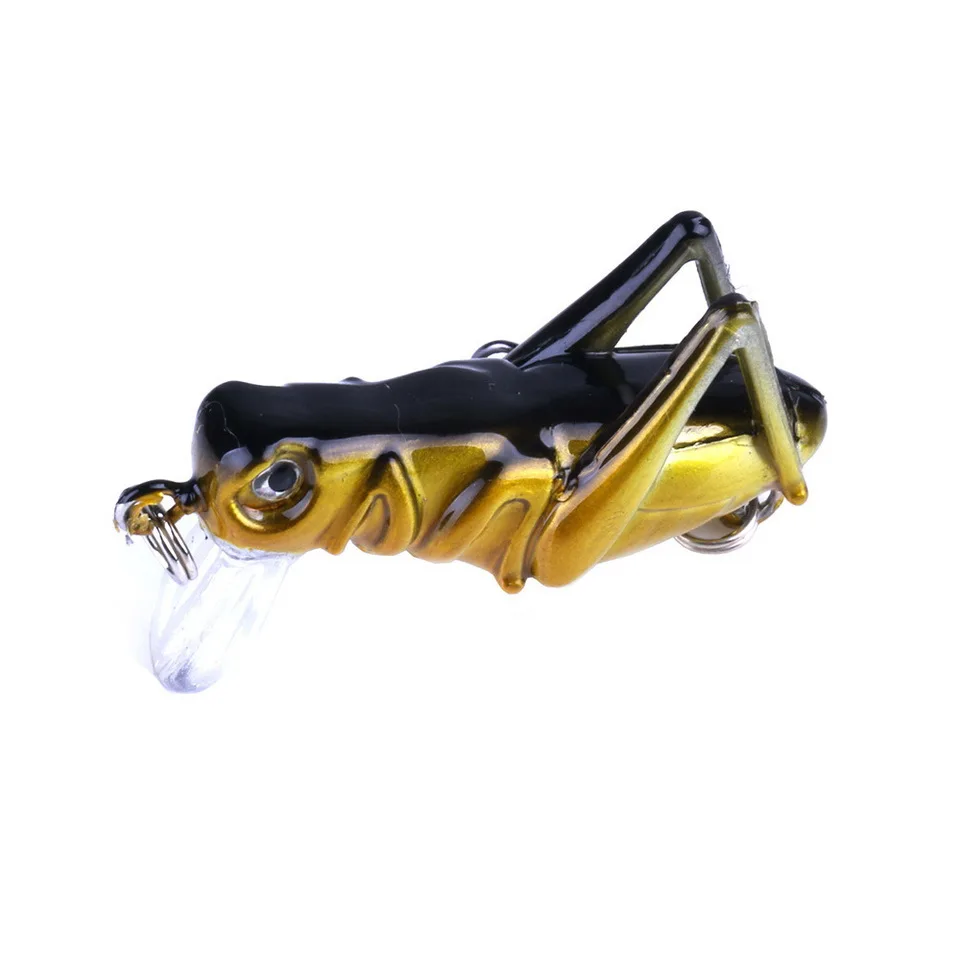 Fishing Lure 35mm 3g Grasshopper Insect Bait Flying Lure Hard Bait Realistic Artificial Bait Bass With 10 # Hooks Fishing Bait