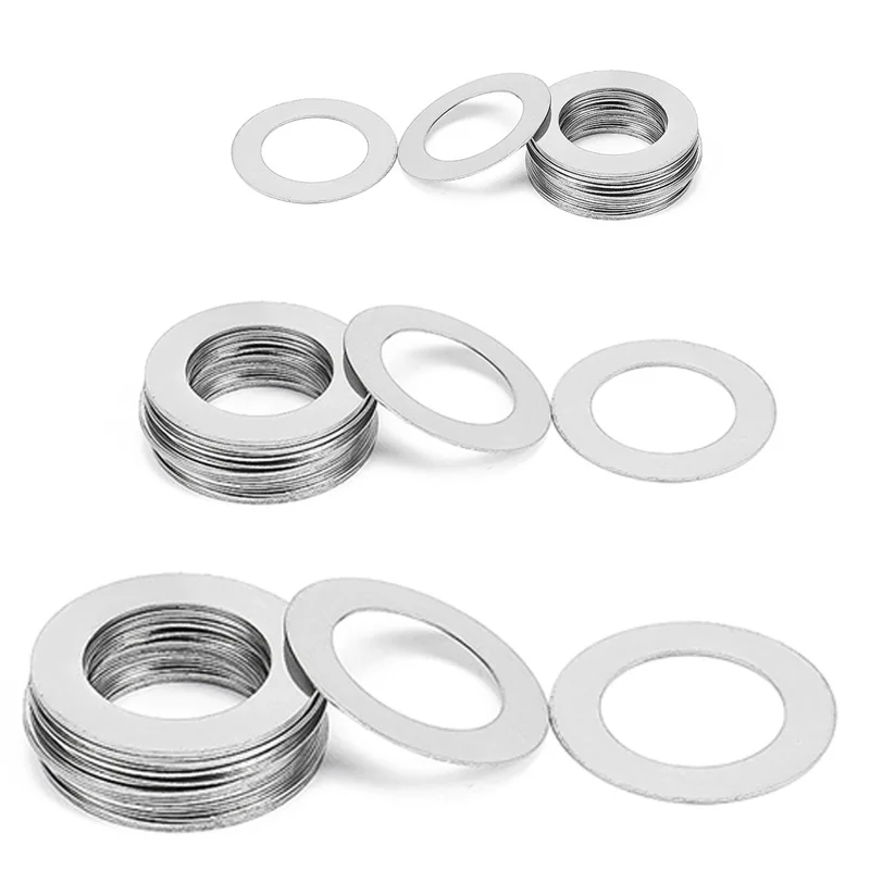 0.1 0.2 ~1mm M2 M3 M4 M5 M6 M7 M8 M9 M10 M12 13 14 to M40 304 Stainless Steel Adjusting Shim Gasket Ultra Thin Plain Flat Washer