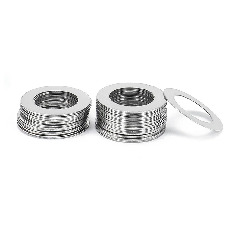 0.1 0.2 ~1mm M2 M3 M4 M5 M6 M7 M8 M9 M10 M12 13 14 to M40 304 Stainless Steel Adjusting Shim Gasket Ultra Thin Plain Flat Washer