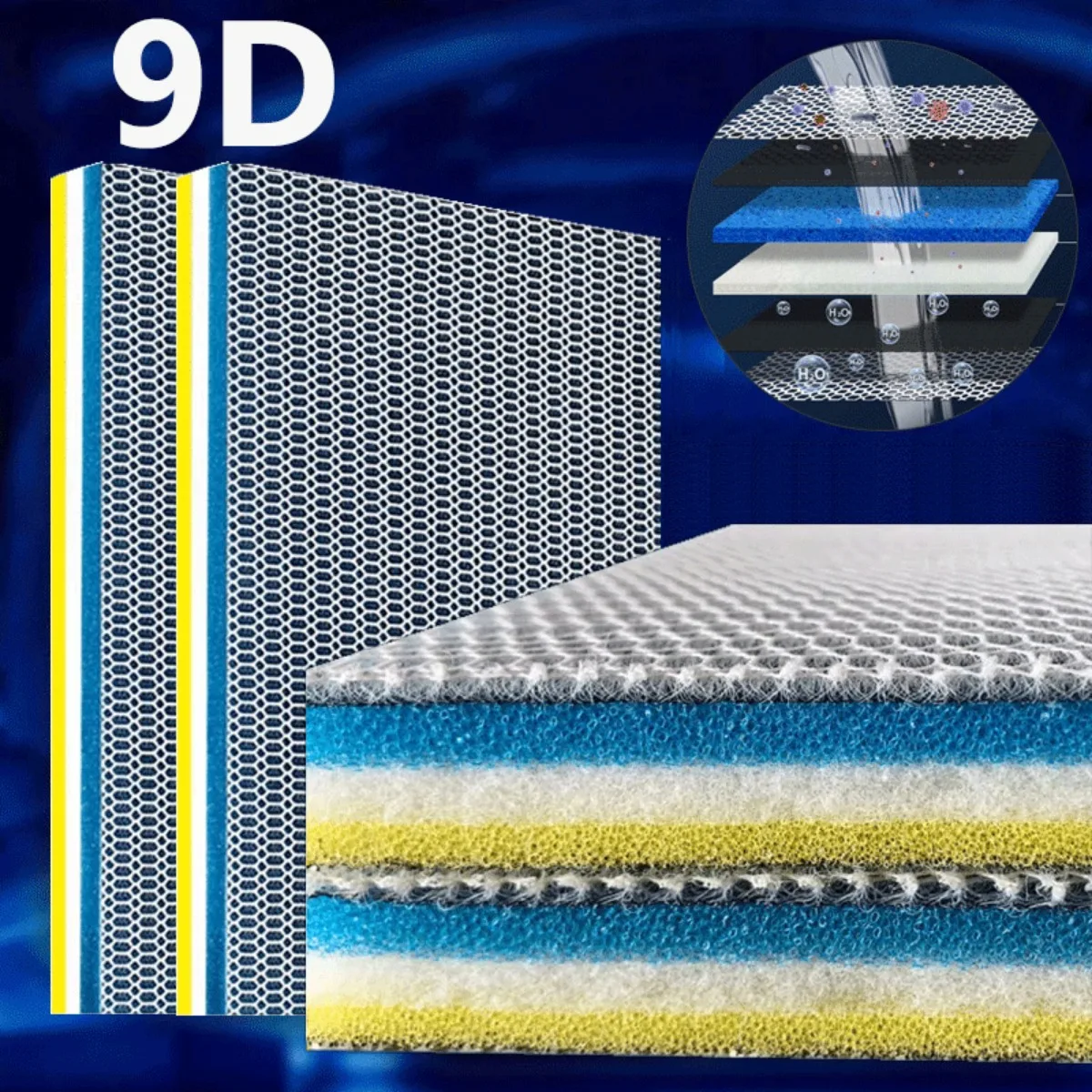 15 Layers Aquarium Filter Media Sponge 15D Fish Tank No Glue Foam Biochemical Cotton Aquarium Accessories Filter Meterial