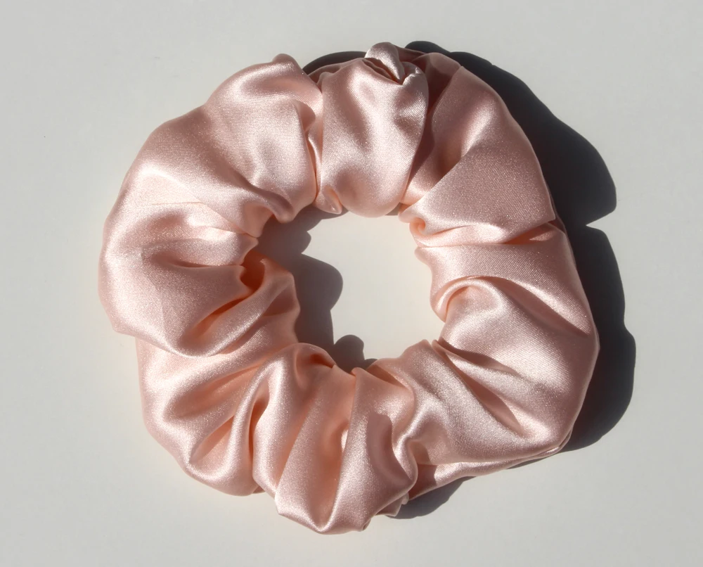 100% Pure Mulberry Silk Large Scrunchies Rubber Bands Hair Ties Gum Elastics Ponytail Holders for Women Girls 19 Momme 3.5CM