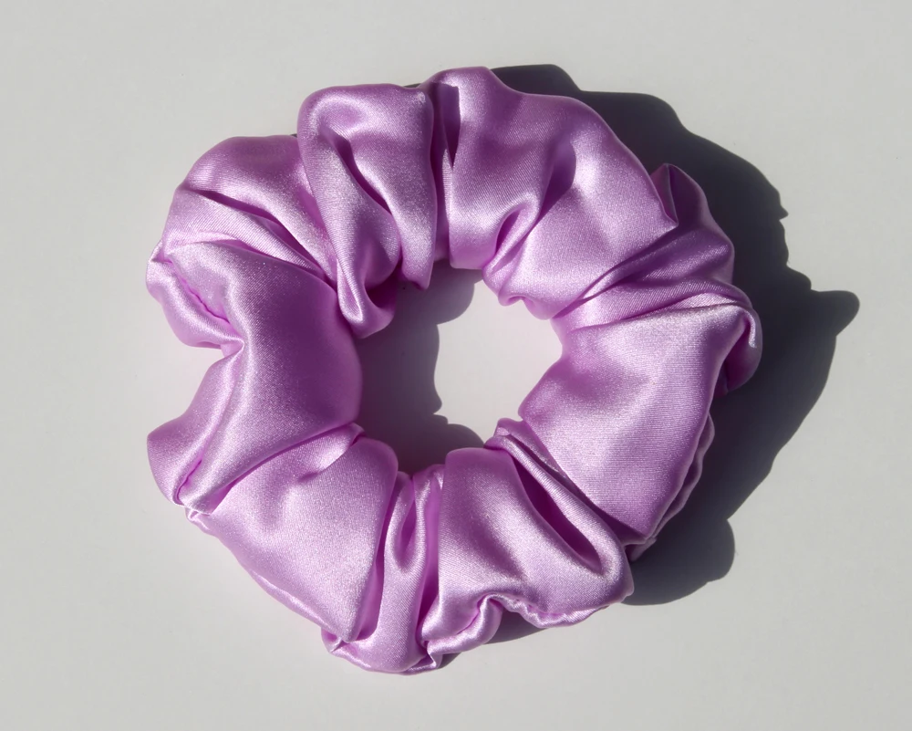100% Pure Mulberry Silk Large Scrunchies Rubber Bands Hair Ties Gum Elastics Ponytail Holders for Women Girls 19 Momme 3.5CM